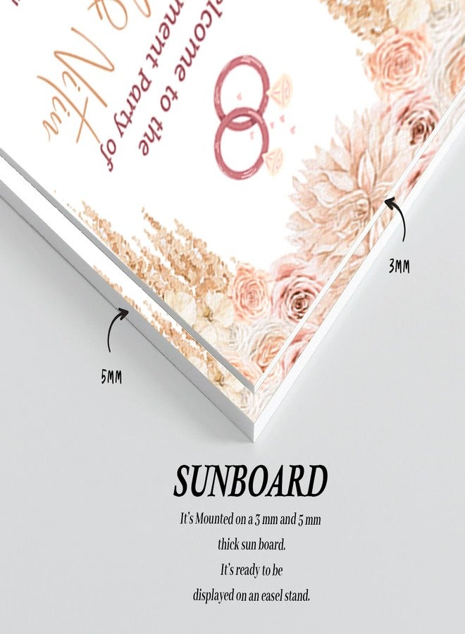 Theme My Party Custom Indian Traditional Engagement Ceremony Welcome Sign Board - Personalized Indian Pre Wedding Engagement Wedding Sign Board - Indian Ceremony Welcome Sign for Engagement Decoration - Image 5